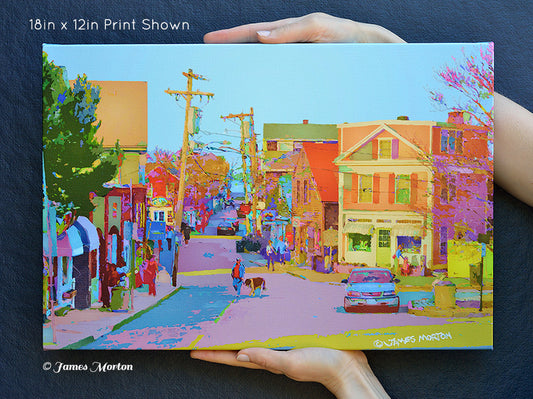 Rockport Ma Art Print of Bearskin Neck on Canvas Original Artwork by James Morton