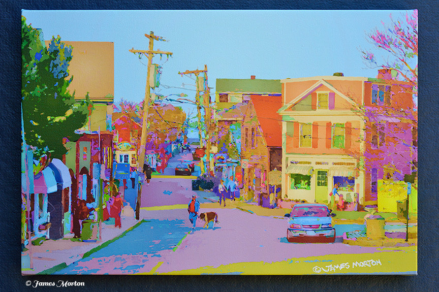 Rockport Ma Art Print of Bearskin Neck on Canvas Original Artwork by James Morton