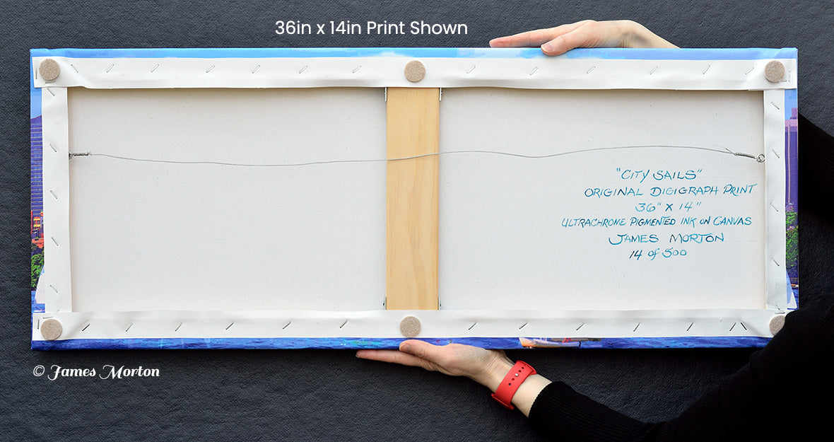 City of Boston Skyline Canvas Print of Beacon Hill and Charles River - 36in x 14in - Ready to Ship