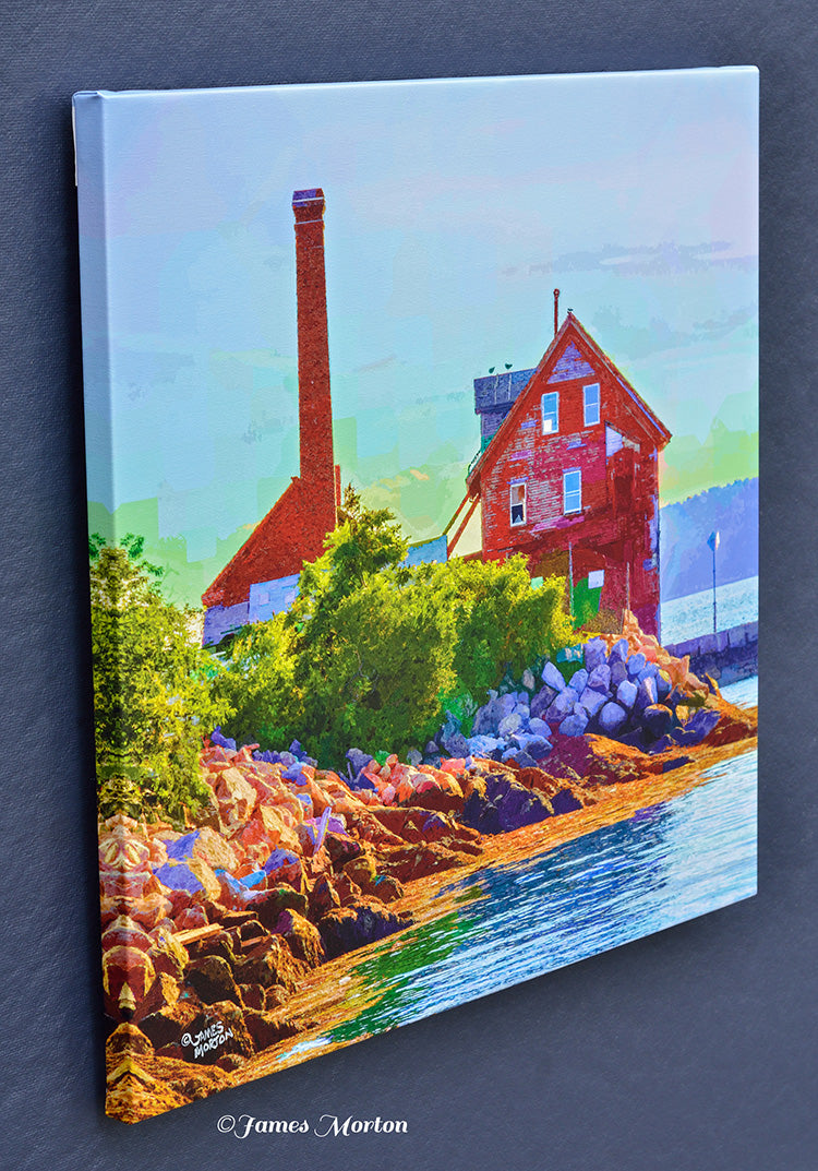 Fine Art Print of Old Paint Factory in Gloucester MA - Rocky Neck