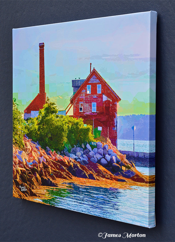 Old Paint Factory, Gloucester Massachusetts Canvas Art Print - 24in x 24in - Ready To Ship