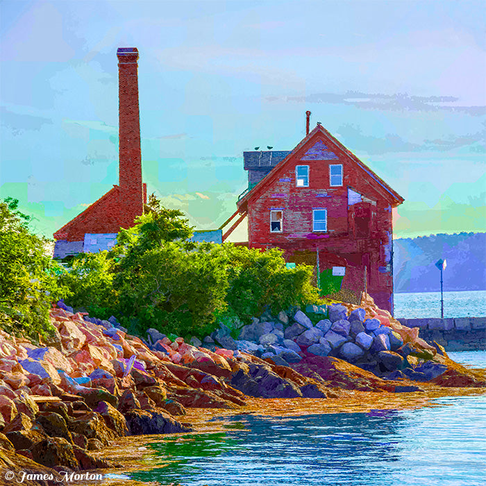 Fine Art Print of Old Paint Factory in Gloucester MA - Rocky Neck