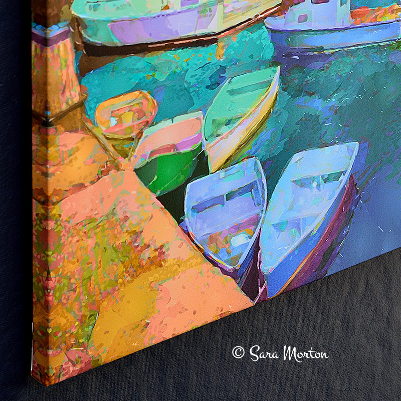 Motif Number 1 , Rockport MA Art Print - Stretched 24in x 24in Canvas Print - Ready to Ship