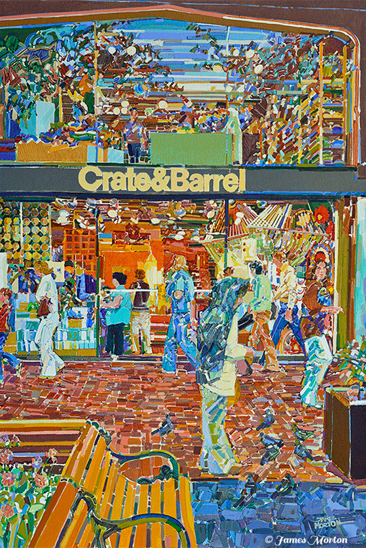 Quincy Market Storefront – Boston Painting Featuring Crate & Barrel