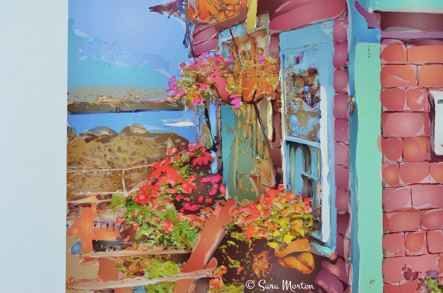 Print of Rockport MA. North Shore Kayak Shop in Bearskin Neck - 16in x 20in - Art Print on Watercolor Paper