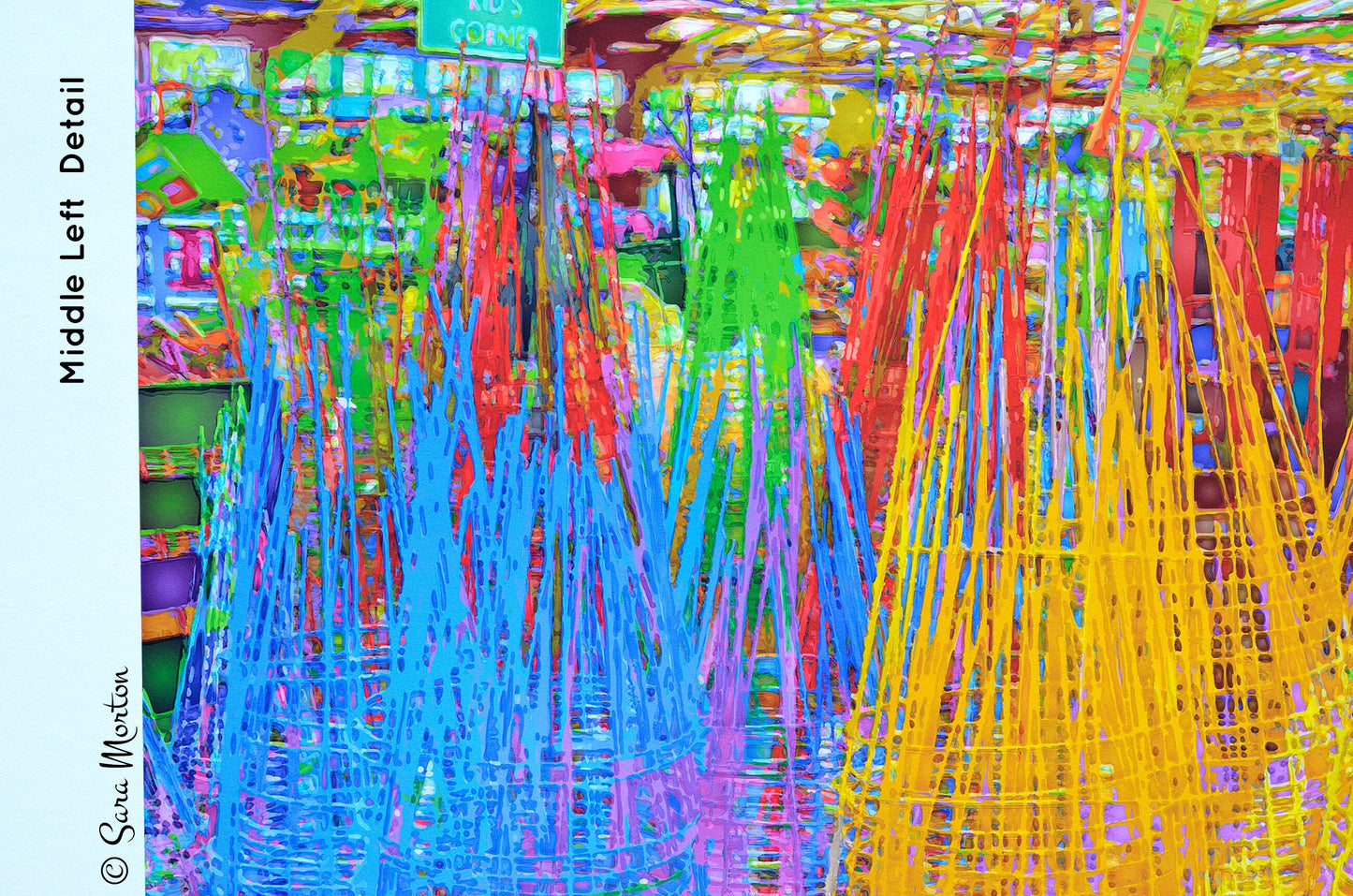 Tomato Cages Art Abstraction. 16in x 16in Print on Fine Art Paper. Ready to Ship