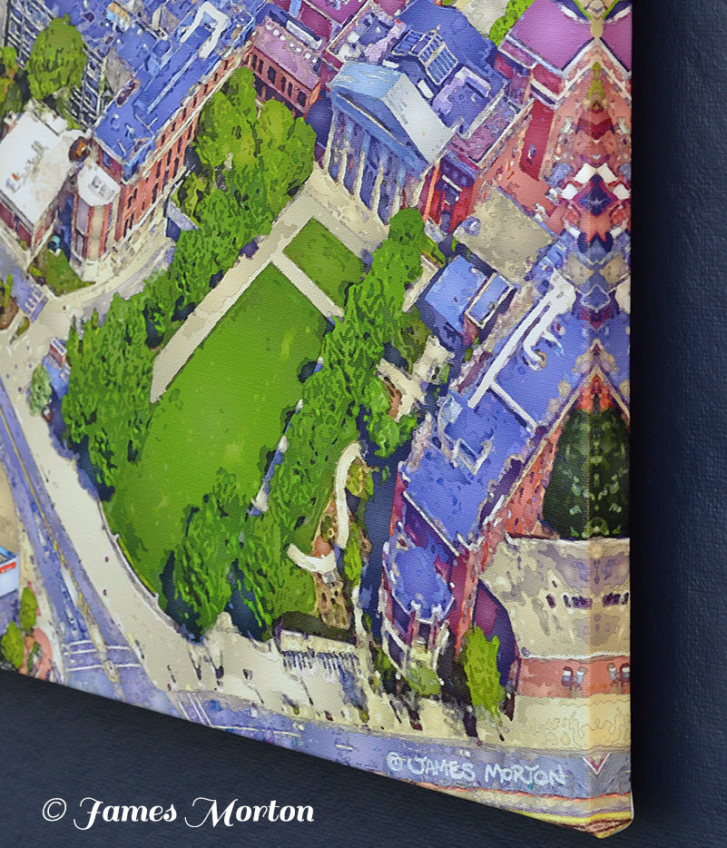 Boston Canvas Art Print of Brigham and Women's Hospital - Stretched  30" x 22"- Ready to Ship