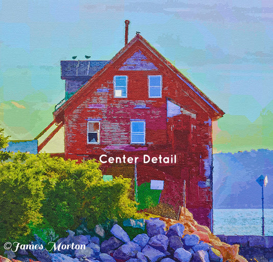 Old Paint Factory, Gloucester Massachusetts Canvas Art Print - 24in x 24in - Ready To Ship