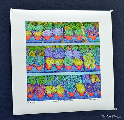 succulent plants paintings Succulent Art Print
