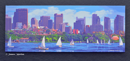 Boston Skyline View of Back Bay and Beacon Hill - City Sails Canvas Print